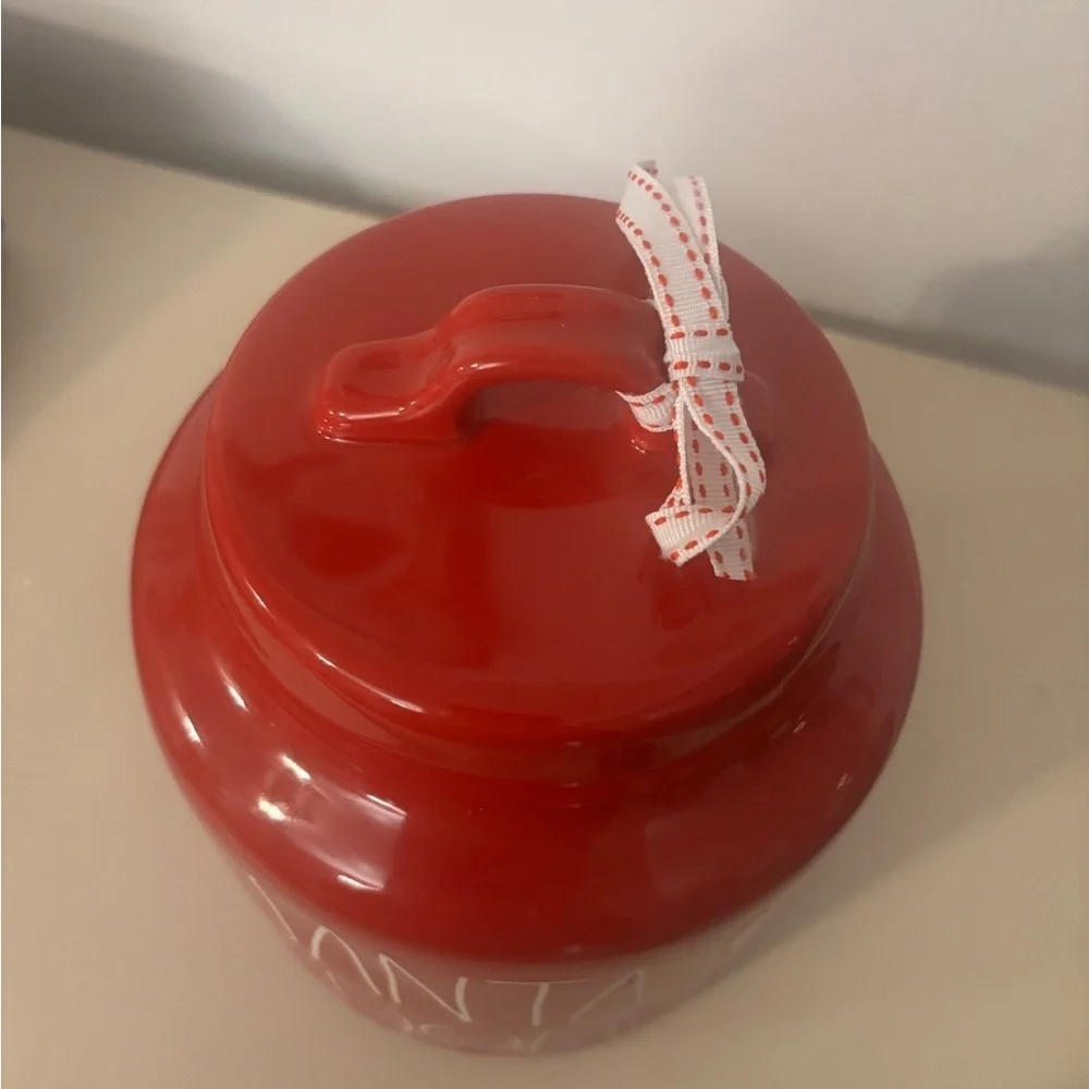 Rae Dunn Red Santa's Cookies Canister